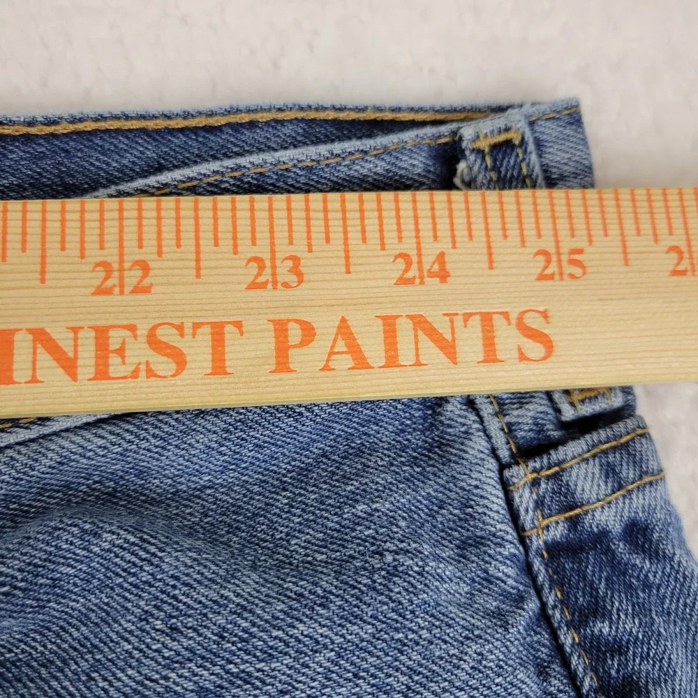Levis‎ 550 Jeans Mens 52x32 Blue Denim Relaxed Tapered Leg Water Less Distressed